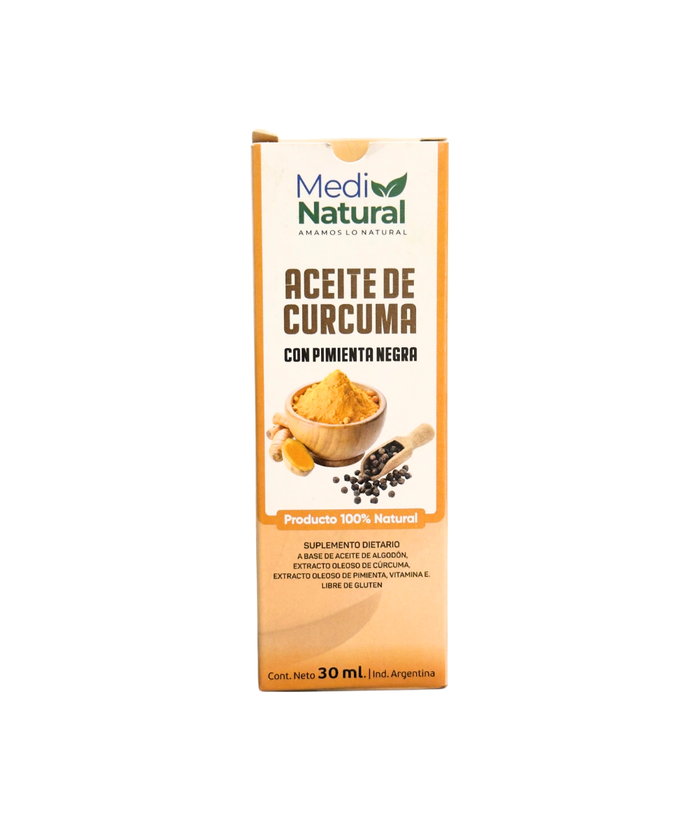 Aceite de Cúrcuma con Pimienta Negra Medi Natural 30ml