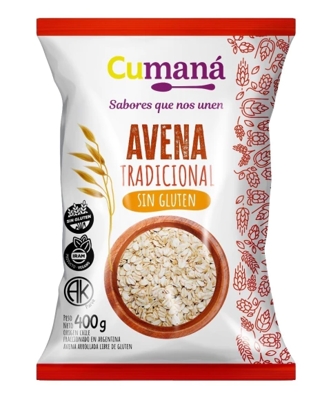 Avena Tradicional Sin TACC Cumana 400 gramos