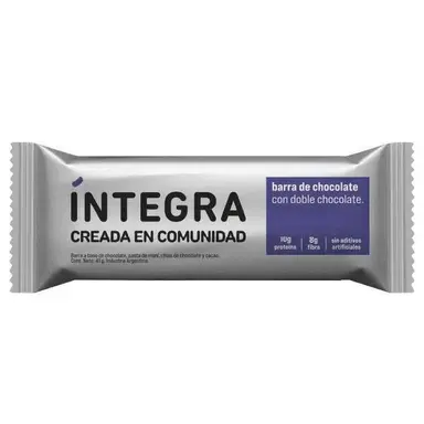 Barra de Chocolate Proteica Pasta de Maní y Cacao Integra 41 gramos