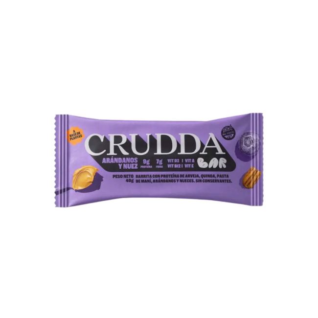 Barrita Proteica Arándanos y Nuez Crudda 40 gramos