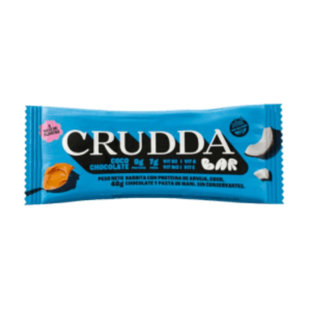Barrita Proteica Coco y Chocolate Crudda 40 gramos