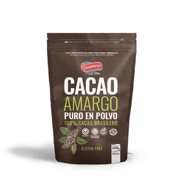 Cacao Amargo Puro Dicomere 200 gramos