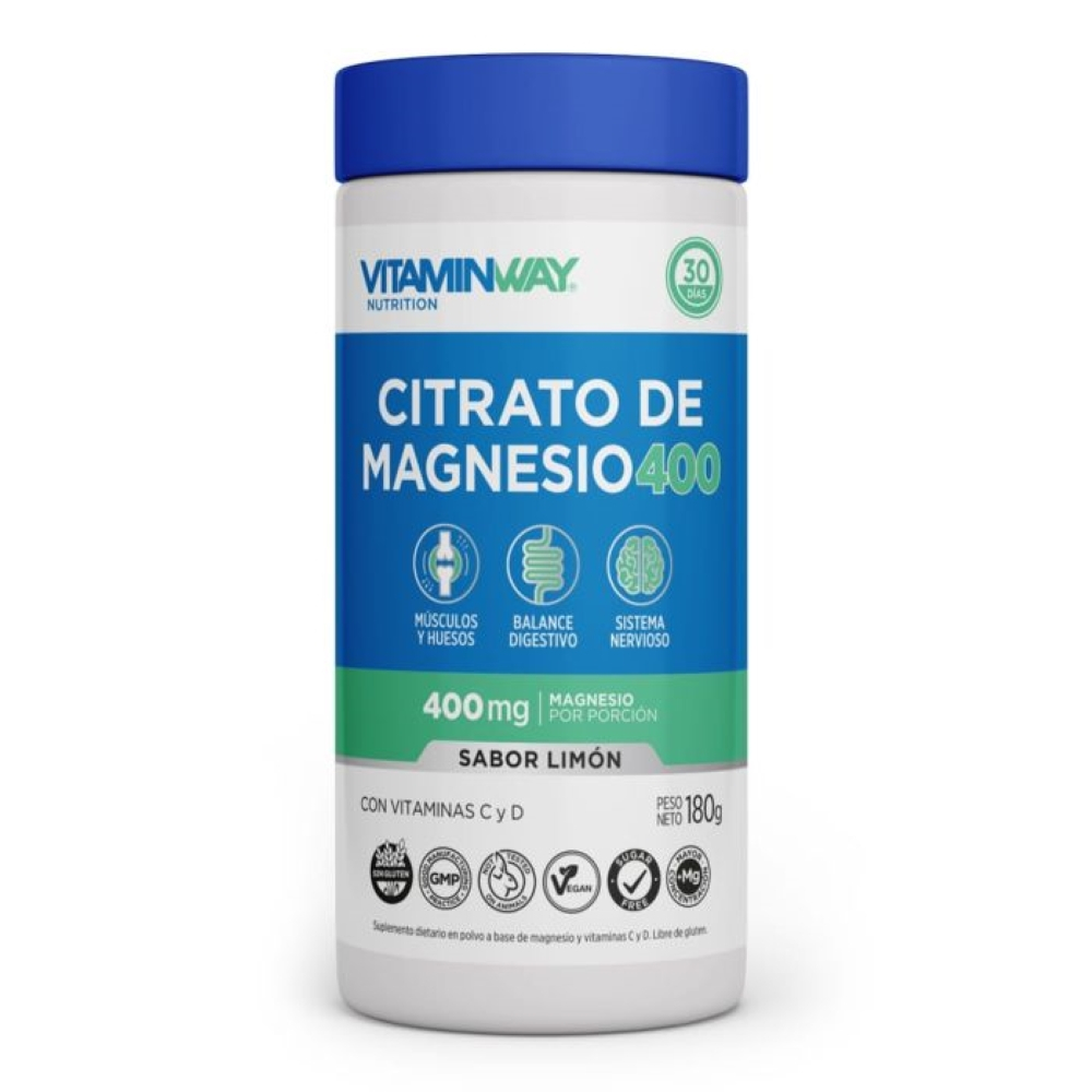 Citrato de Magnesio 400 Vitamin Way 180 gramos