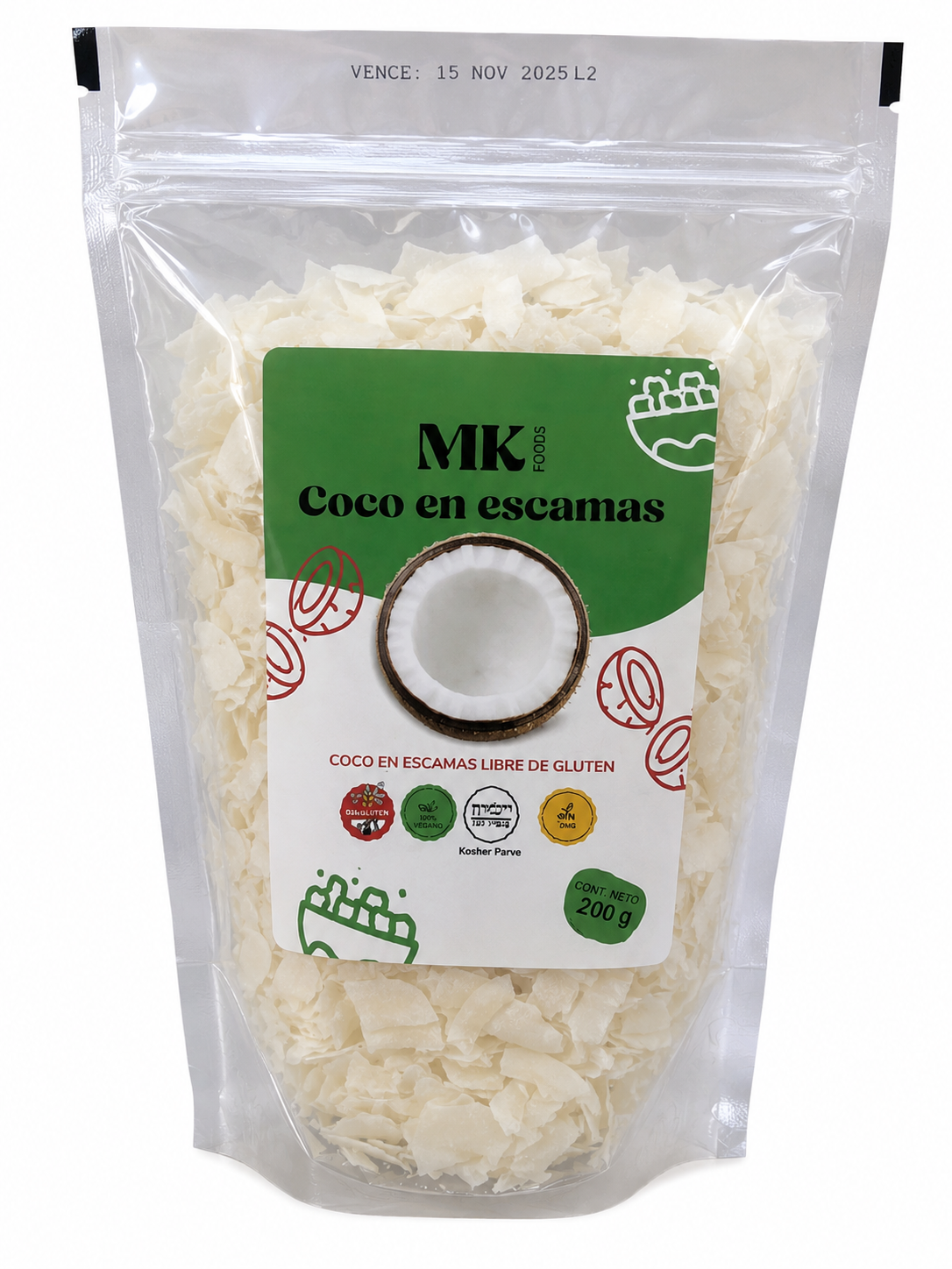 Coco En Escamas Mk Foods 200 gramos