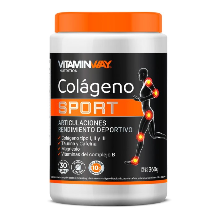 Colágeno Sport Sabor Limón VitaminWay Sin TACC 360 Gramos