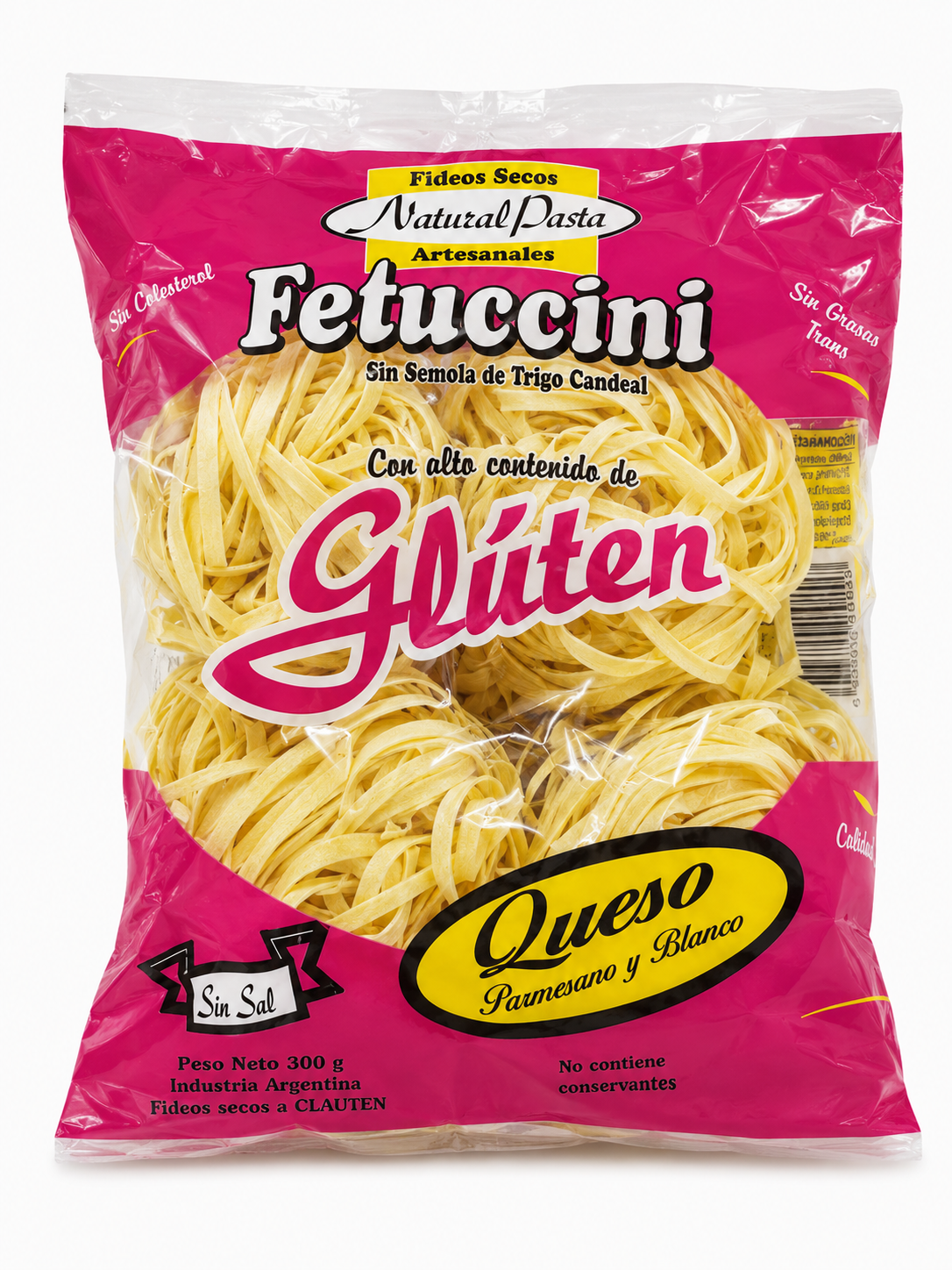 Fideos Fettuccini Queso. - Natural Pasta 300 gramos