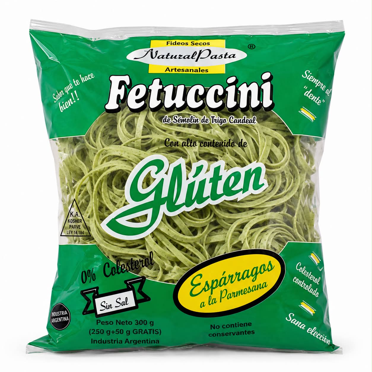 Fideos Fettuccini Espárragos - Natural Pasta 300 gramos