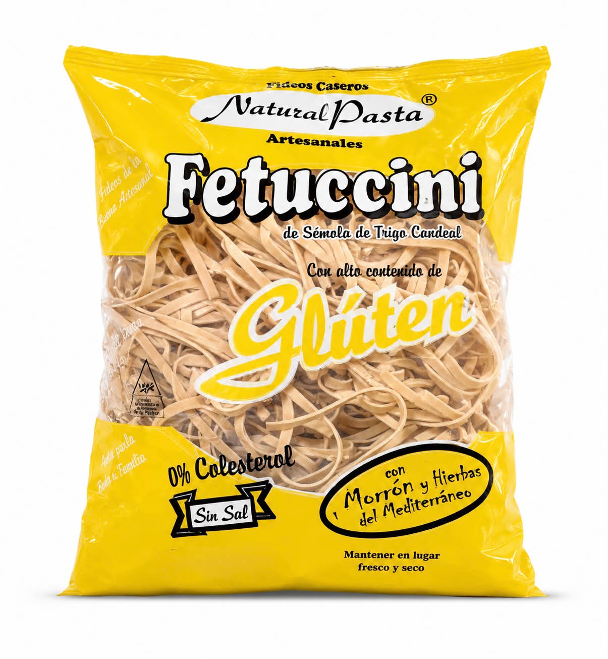 Fettuccini Morron y Hierbas - Natural Pasta 300 gramos