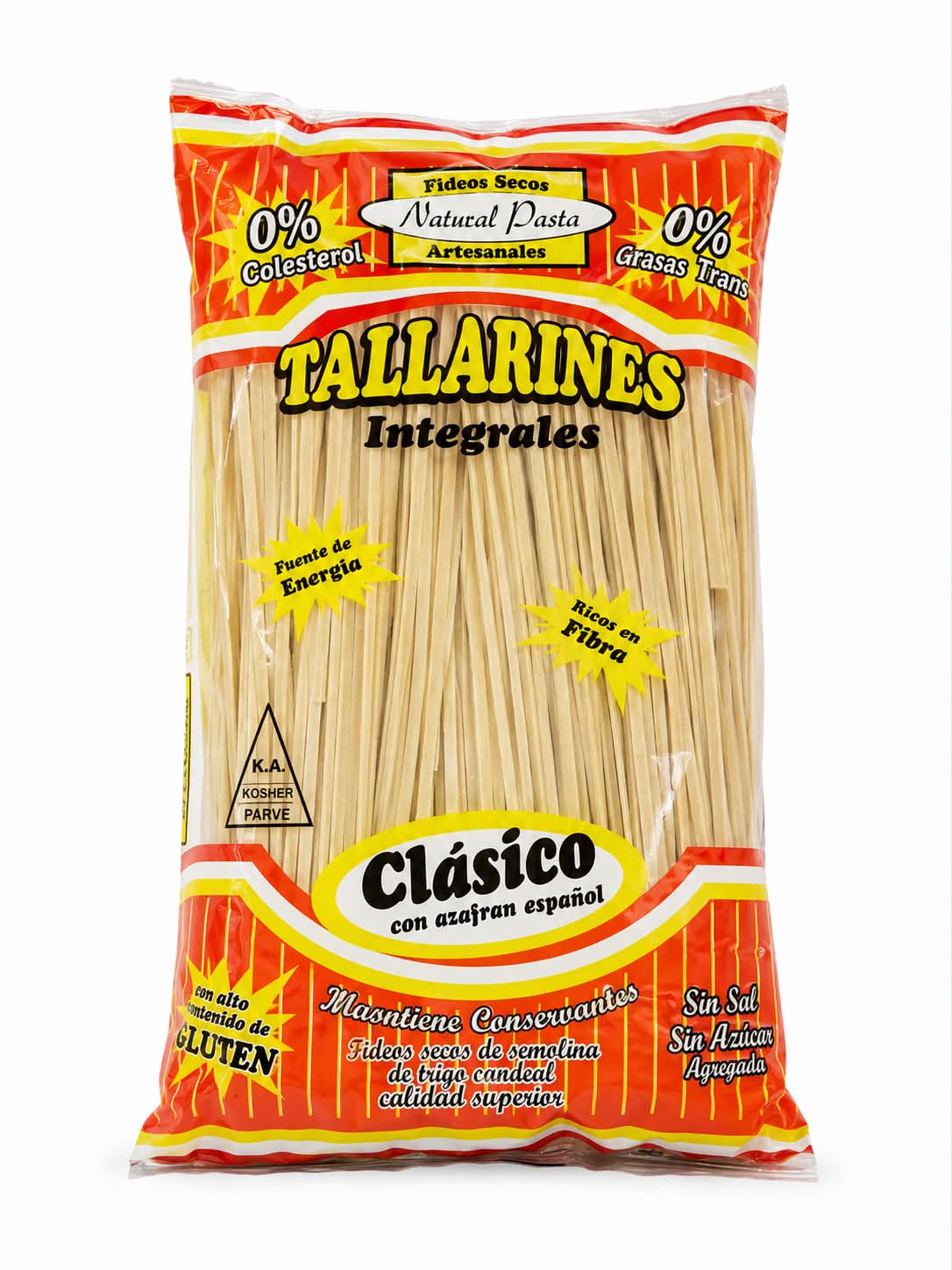 Fideos Tallarines Integrales Clásicos - Natural Pasta 300 gramos
