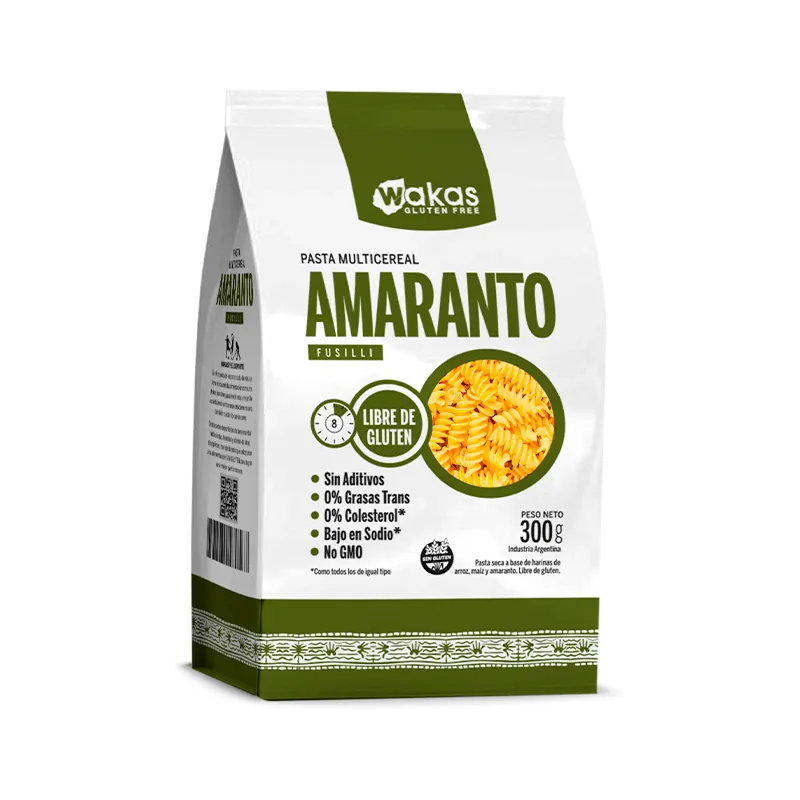 Fideos Fusilli De Amaranto SIN TACC - Wakas 300 gramos