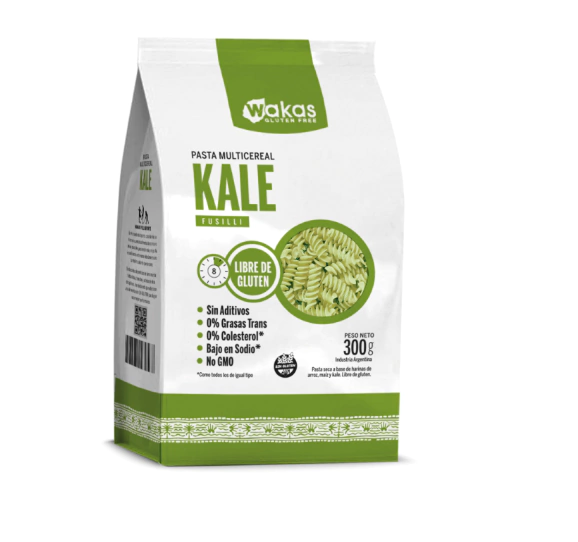 Fideos Fusilli De Kale SIN TACC - Wakas 300 gramos