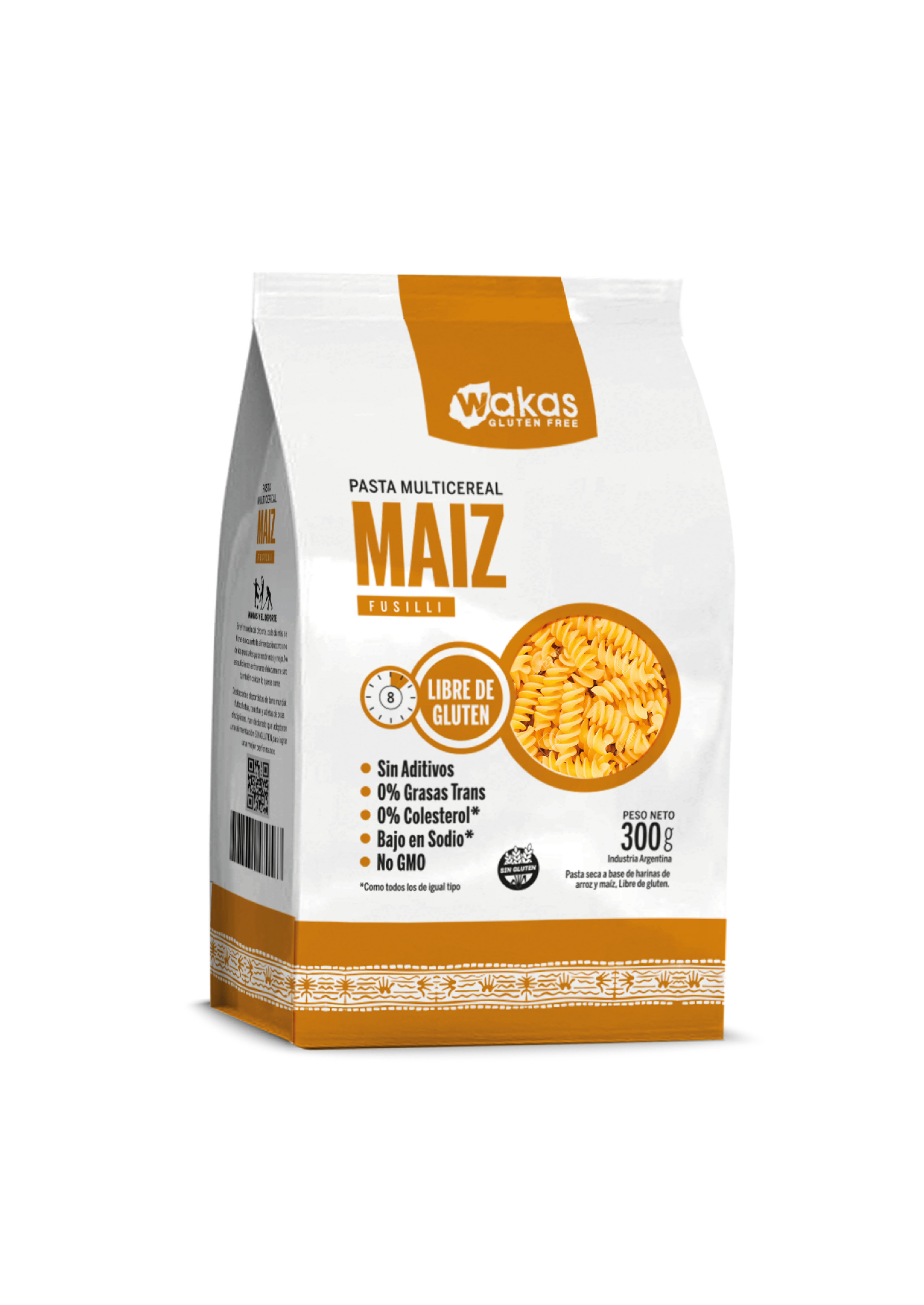 Fideos Fusilli De Maíz SIN TACC - Wakas 300 gramos