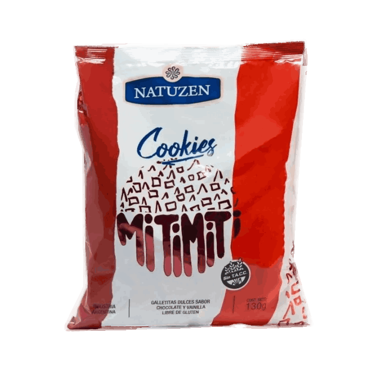 Galletitas Dulces Chocolate y Vainilla Sin TACC Natuzen 130 Gramos
