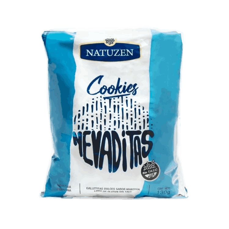Galletitas Dulces Sabor Manteca Nevaditas Sin TACC Natuzen 130 Gramos