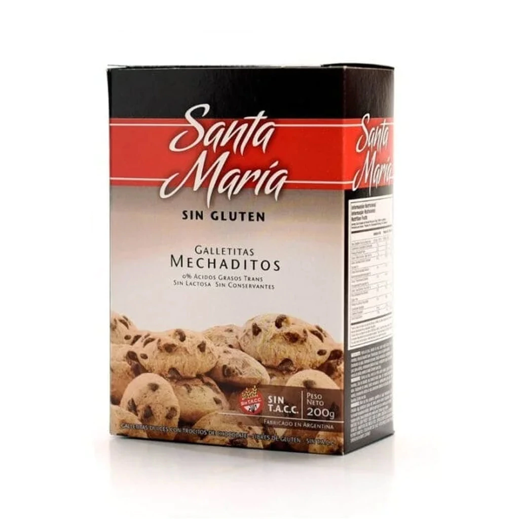 Galletitas Mechaditos Santa María Sin TACC 200 Gramos