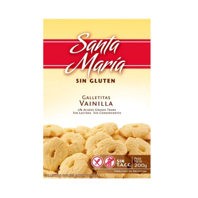Galletitas Vainilla Santa María Sin TACC 200 Gramos