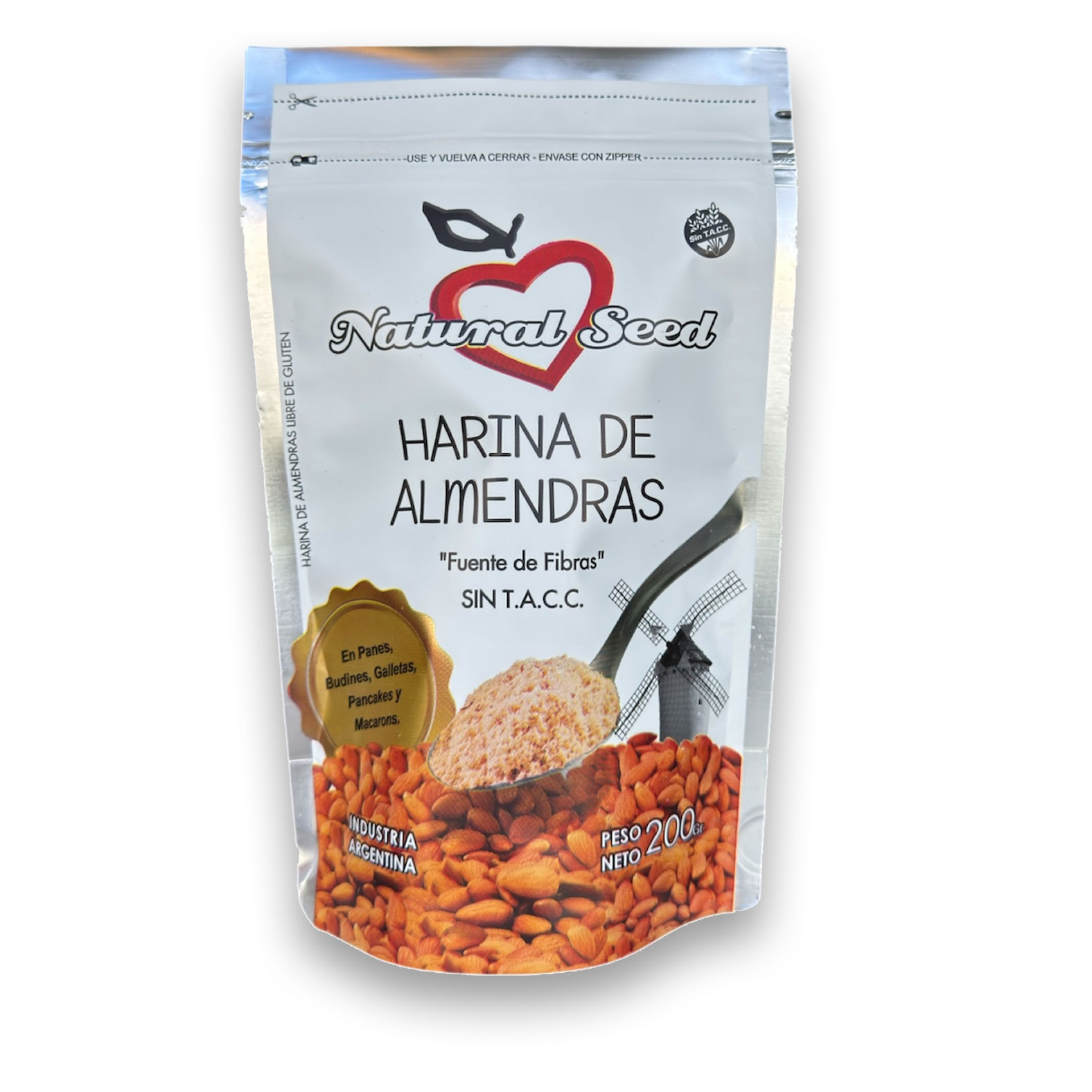 Harina De Almendras Natural Seed Sin TACC 200 gramos