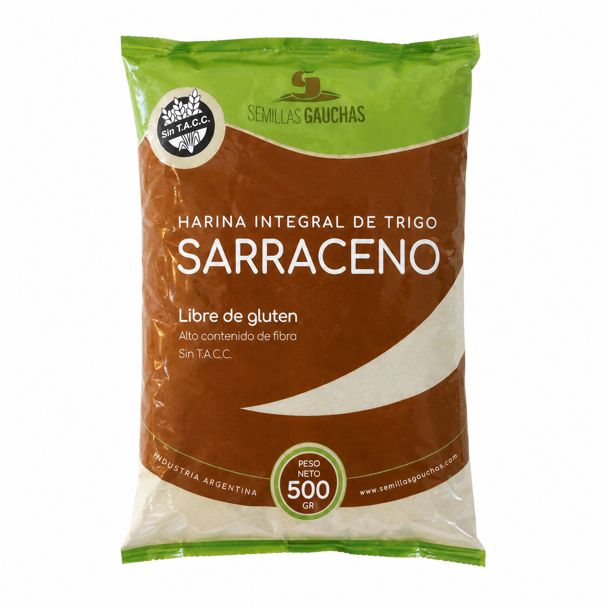 Harina Integral de Trigo Sarraceno Semillas Gauchas Sin TACC 500 Gramos