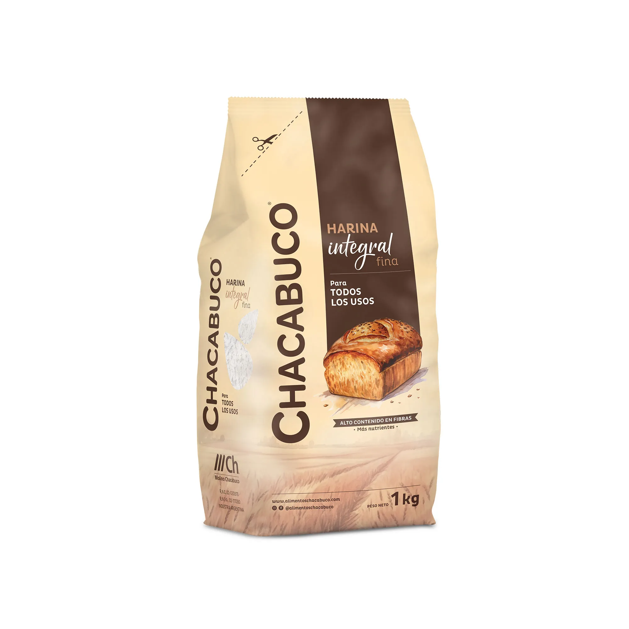 Harina Integral Fina Chacabuco 1 kilo