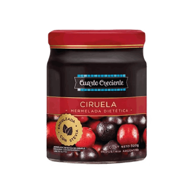 Mermelada de Ciruela con Stevia Cuarto Creciente 300 Gramos
