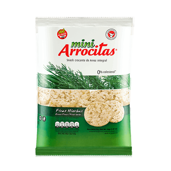 Mini Arrocitas Finas Hierbas Sin TACC 53 Gramos