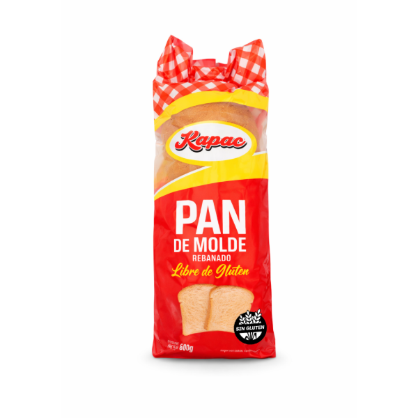 Pan de Molde Rebanado Kapac Sin TACC 600 Gramos