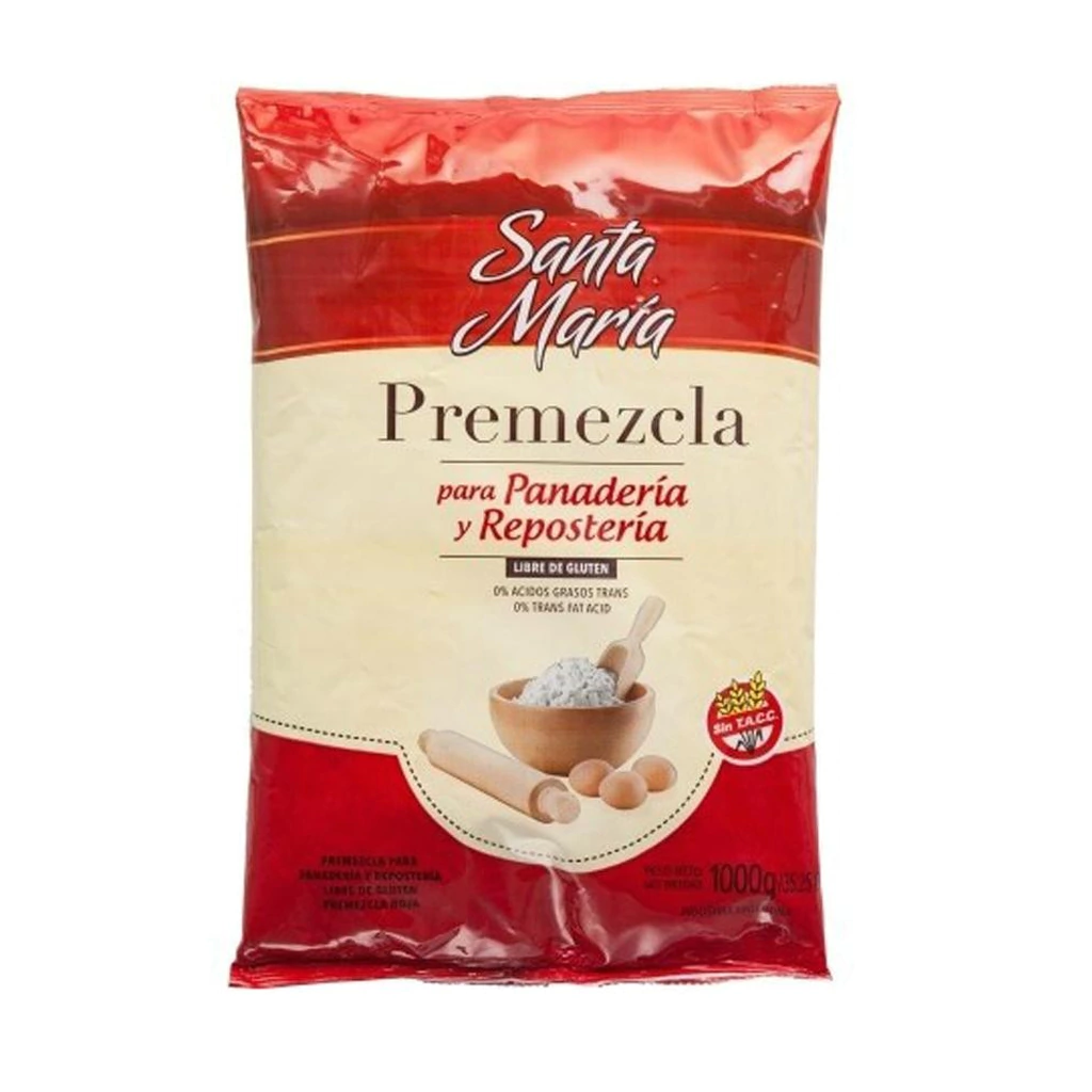 Premezcla Panaderia Y Repostería Sin TACC Santa Maria 1 kilo
