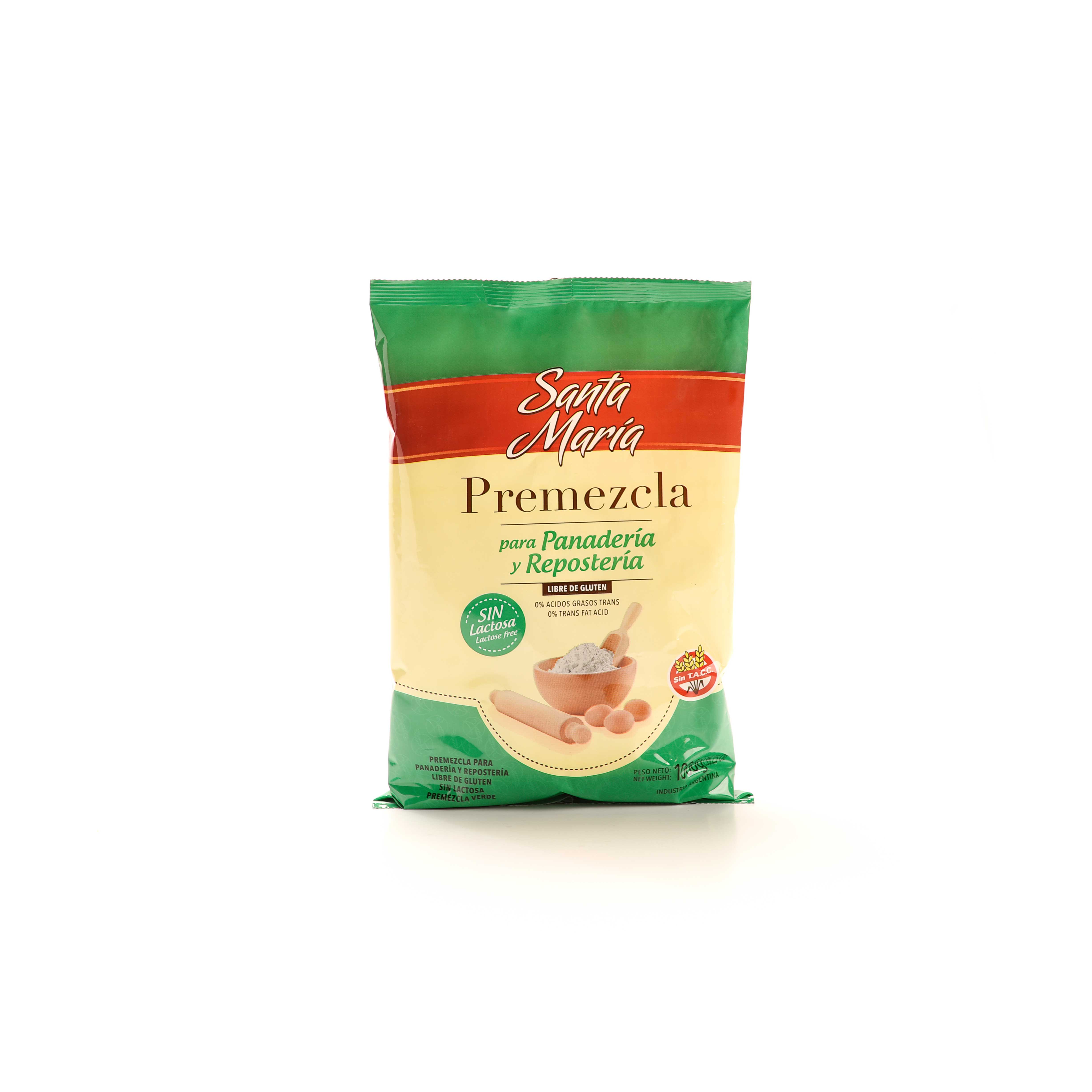 Premezcla Panaderia Y Repostería Sin TACC, Sin Lactosa Santa Maria 1 kilo