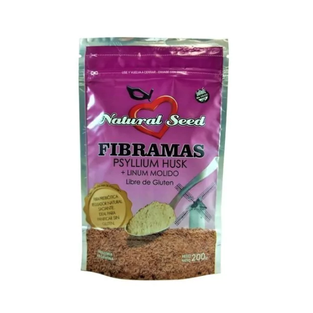 Psyllium Husk + Linum Molido Natural Seed 200 gramos