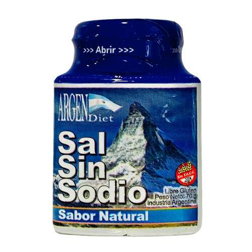Sal sin Sodio Natural Argendiet 70 gramos