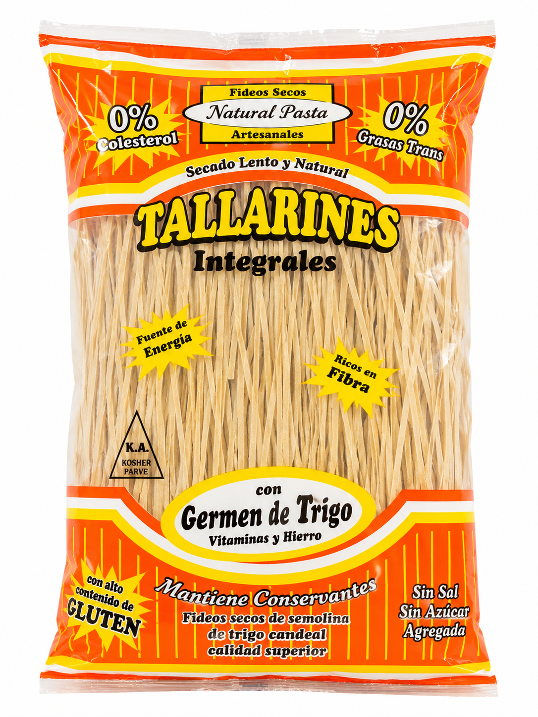 Fideos Tallarines Integrales Con Germen De Trigo - Natural Pasta 300 gramos