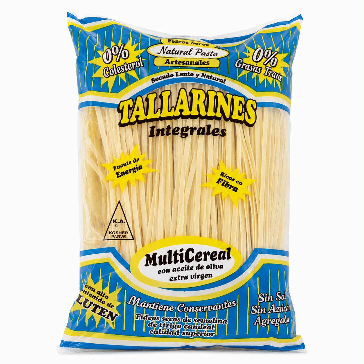 Fideos Tallarines Integrales Multicereal - Natural Pasta 300 gramos