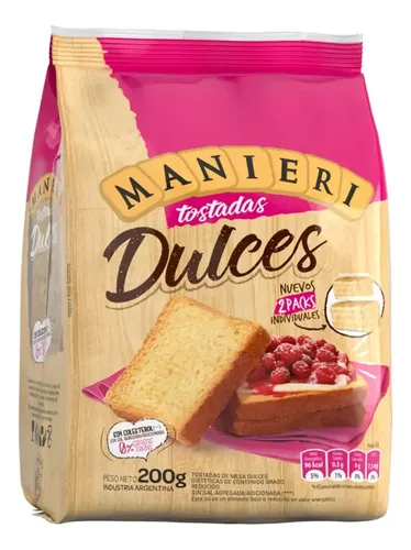 Tostadas Dulces Manieri 200 Gramo