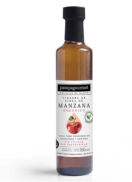Vinagre de Sidra De Manzana Organico Pampa Gourmet 250cc