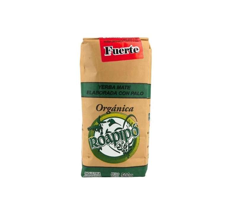 Yerba Mate Organica Fuerte Con Palo Roapipo 500 gramos