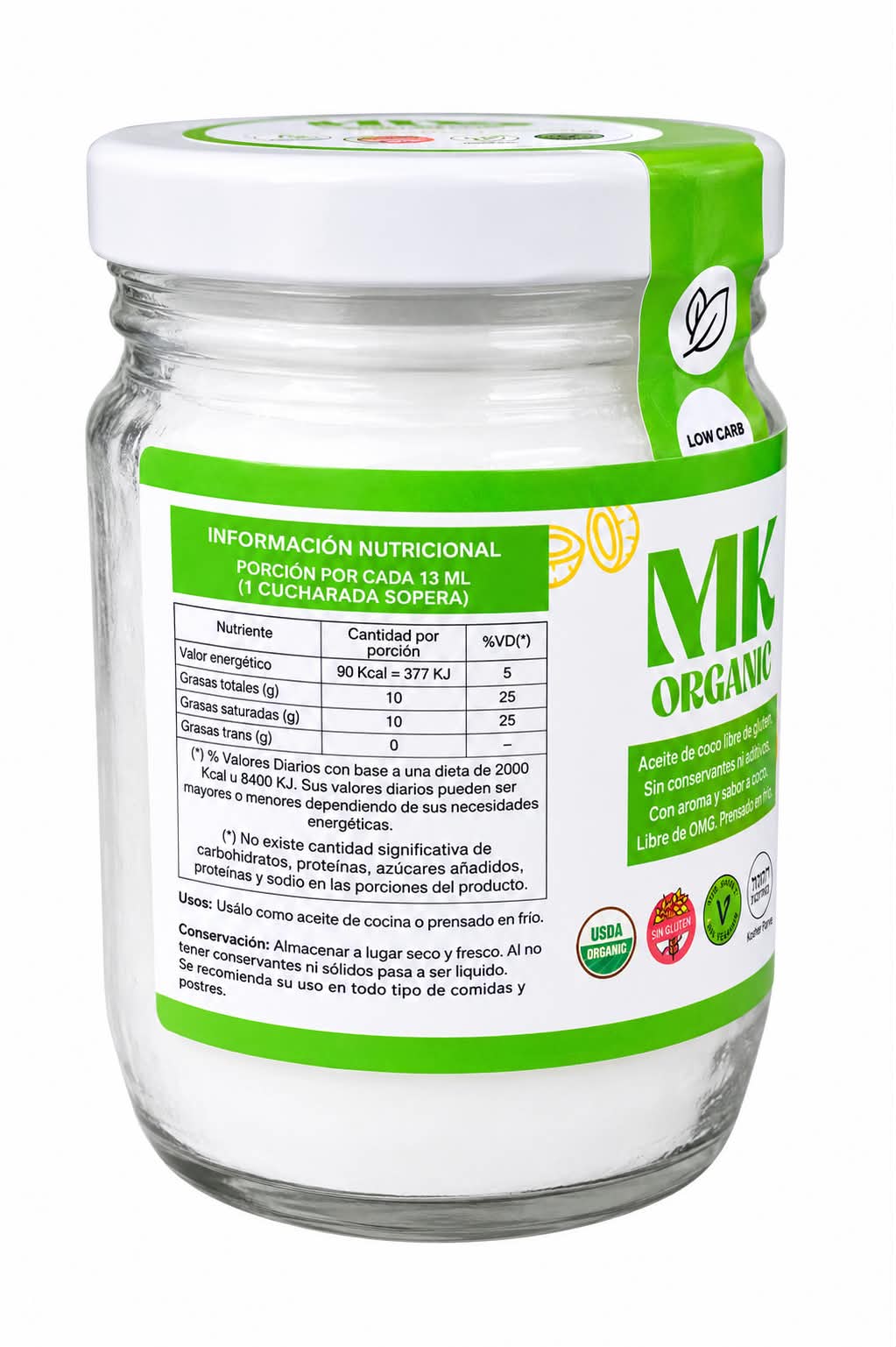 Aceite De Coco Organico Mk Foods 100cc - Vista de galería 1