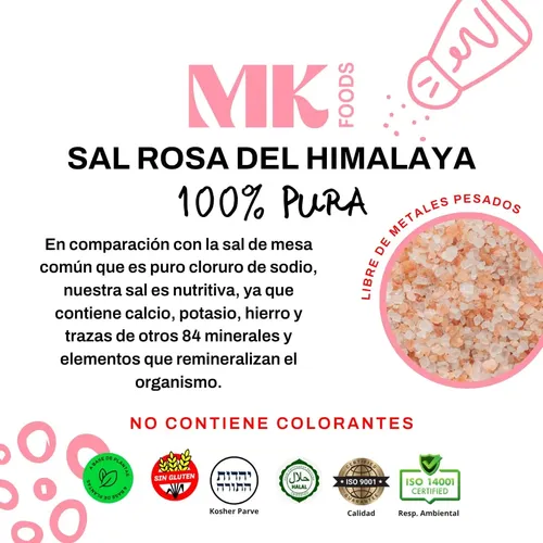 Sal Rosa Del Himalaya Fina MK Foods 400 gramos - Vista de galería 1